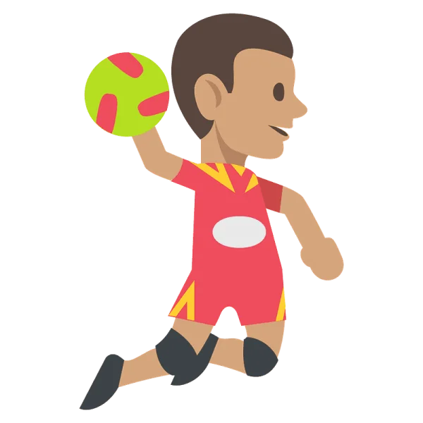 Handball Player Throwing Ball PNG