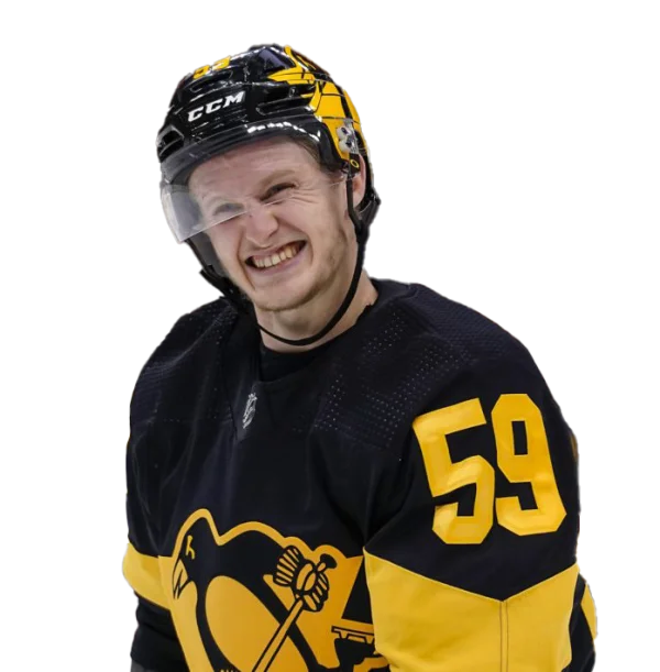 Smiling Pittsburgh Penguins Player Jake Guentzel #59 PNG