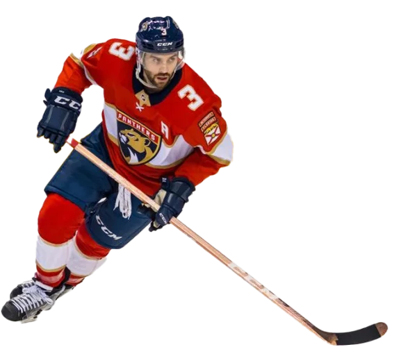 Florida Panthers Hockey Player Skating with Stick PNG