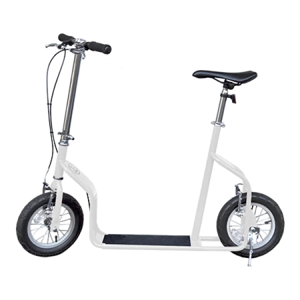White Kick Scooter with Seat PNG