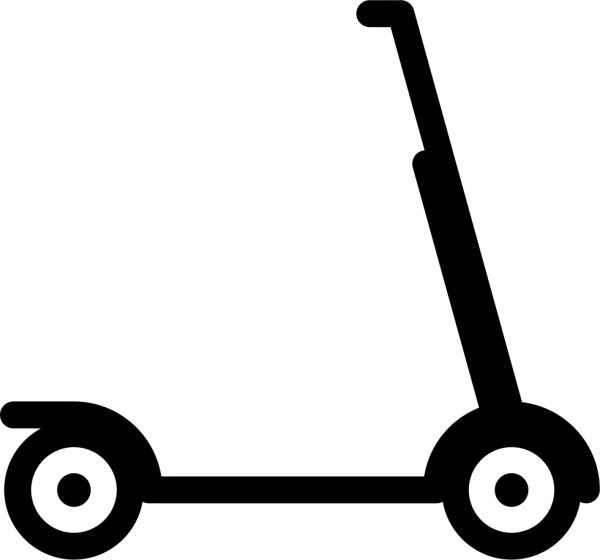 Black Kick Scooter Silhouette PNG