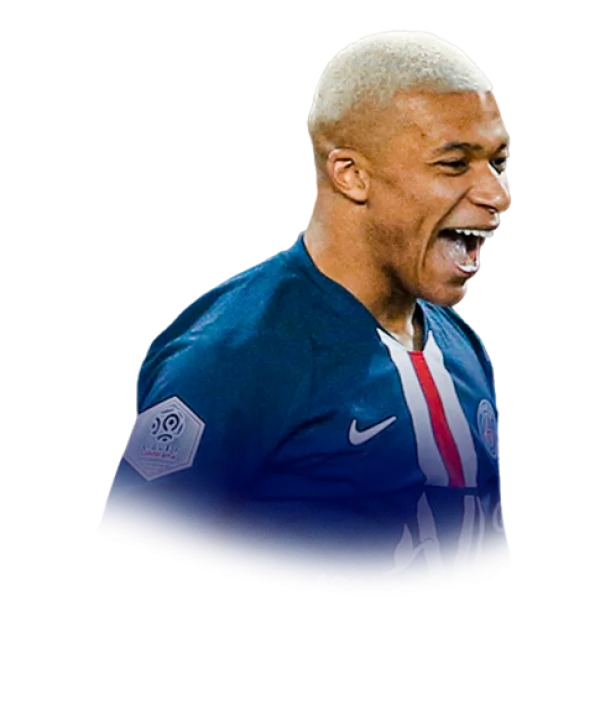 Kylian Mbappé Celebrating in PSG Jersey PNG