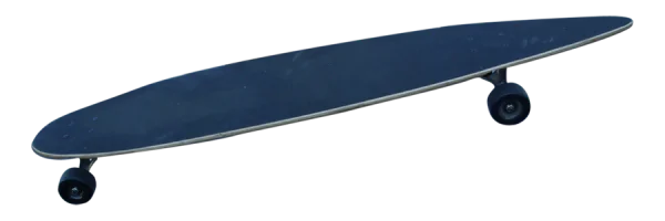 Black Longboard Skateboard PNG