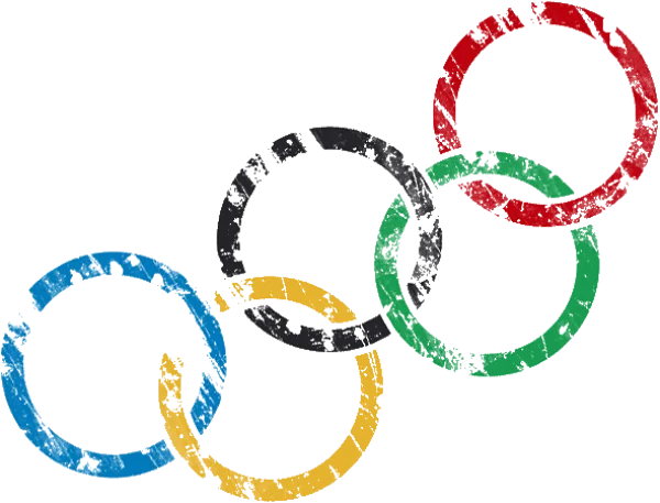 Distressed Olympic Rings Logo PNG