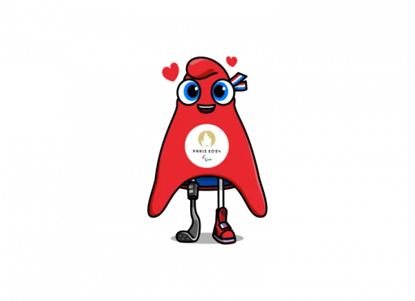 Paris 2024 Paralympic Phryge Mascot PNG