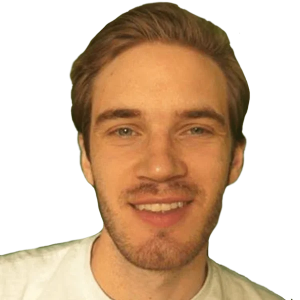 PewDiePie Smiling Face Portrait PNG
