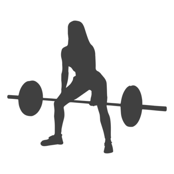 Woman Deadlifting Silhouette PNG
