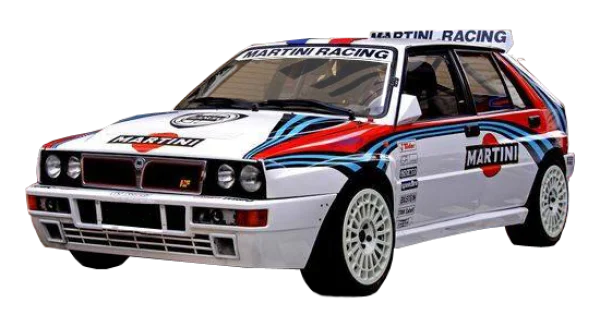 Lancia Delta Integrale Martini Racing Rally Car PNG