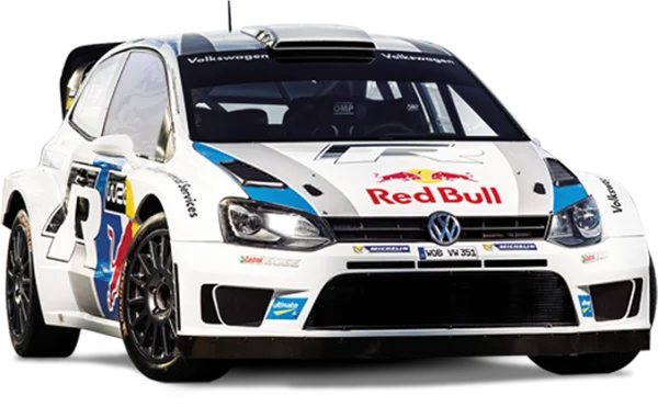 Volkswagen Polo R WRC Rally Car Front View PNG