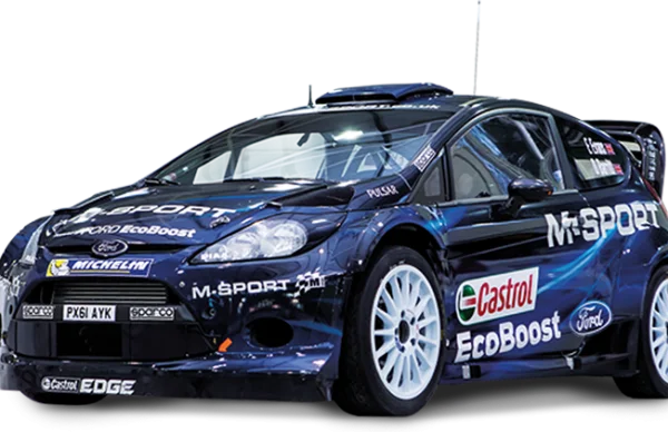 Dark Blue Ford Fiesta M-Sport Rally Car PNG