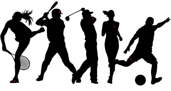 Female Tennis Player Action Silhouette PNG