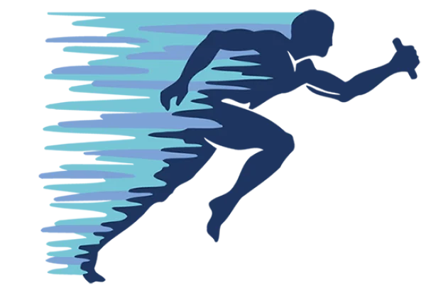 Dynamic Running Athlete Silhouette PNG