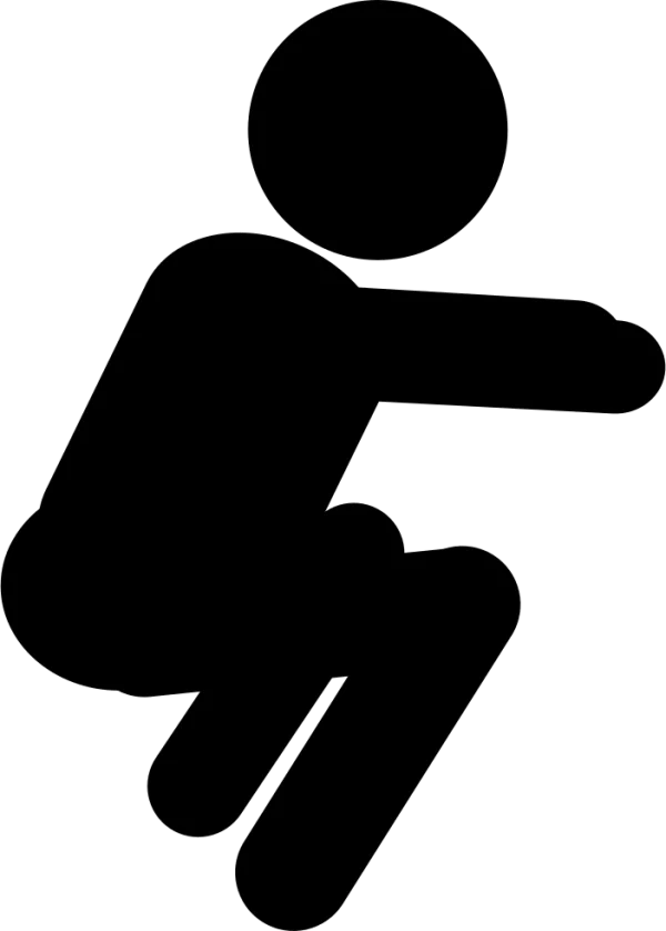 Squat Exercise Person Silhouette PNG