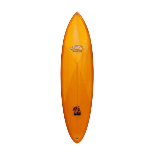 Orange Surfboard Top View PNG
