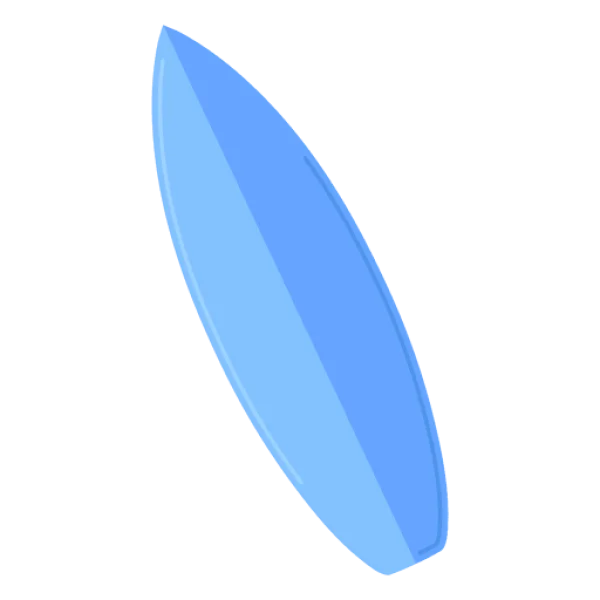 Blue Surfboard PNG