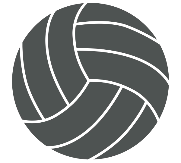 Grey Volleyball Silhouette PNG