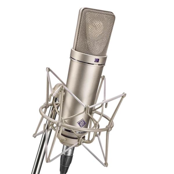Neumann Condenser Microphone with Shock Mount PNG