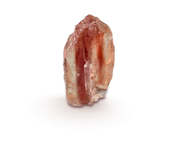 Natural Pink and Orange Striped Raw Mineral Crystal PNG