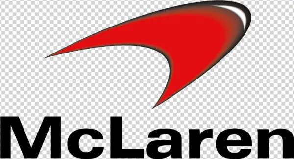 McLaren Logo Red Swoosh PNG Transparent Background