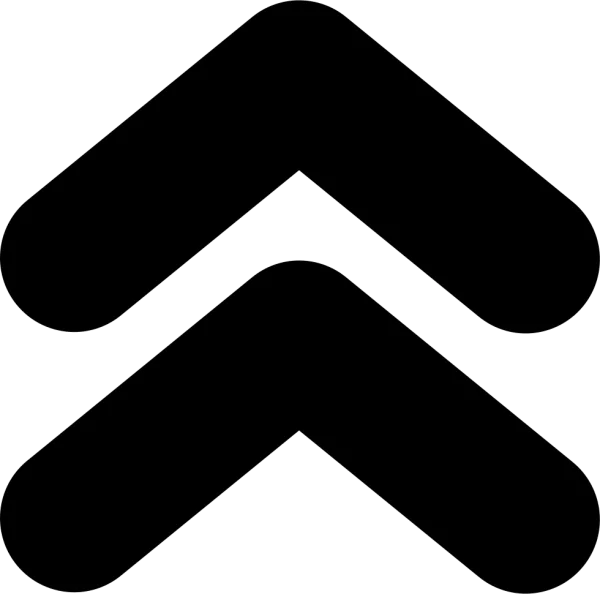 Double Up Arrow Black Silhouette PNG