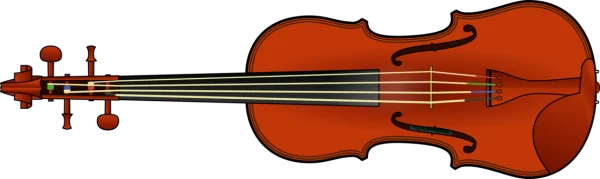 Violin Musical Instrument Top View PNG