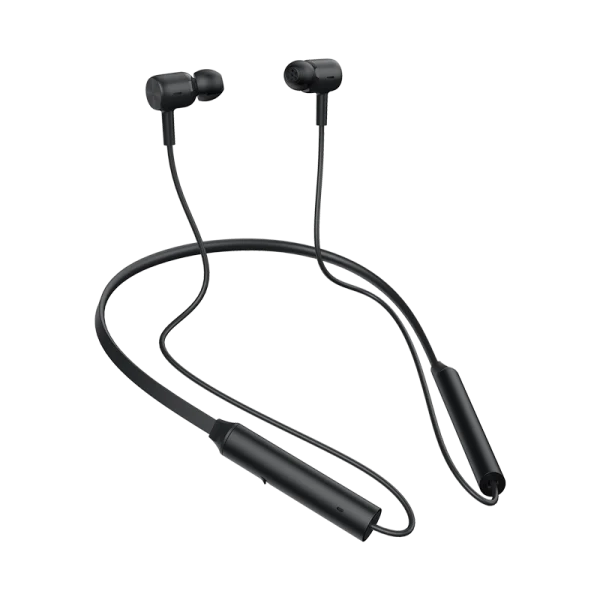 Black Wireless Neckband Earphones PNG
