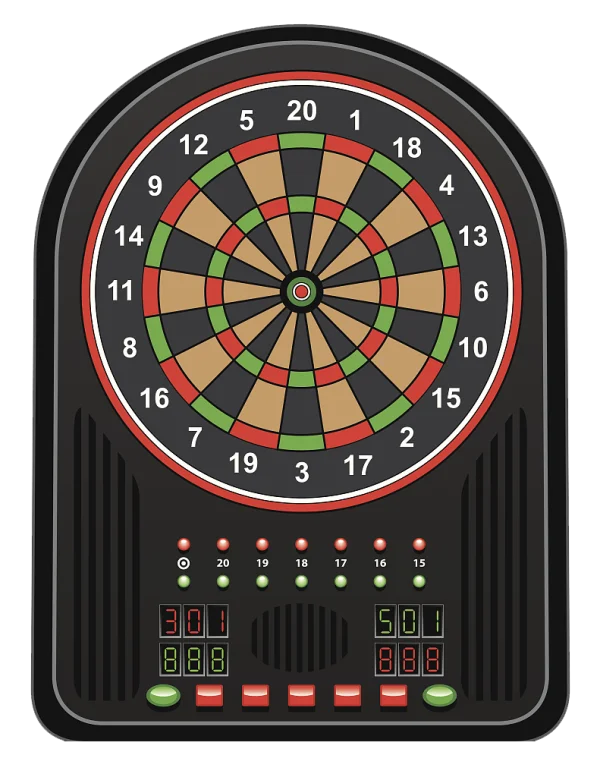 Electronic Dartboard Game Illustration PNG