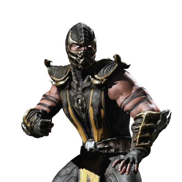 Mortal Kombat Scorpion Fighting Stance PNG