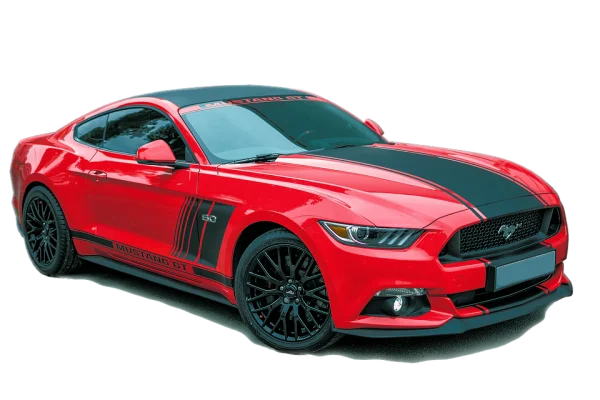 Red Ford Mustang GT Sports Car PNG