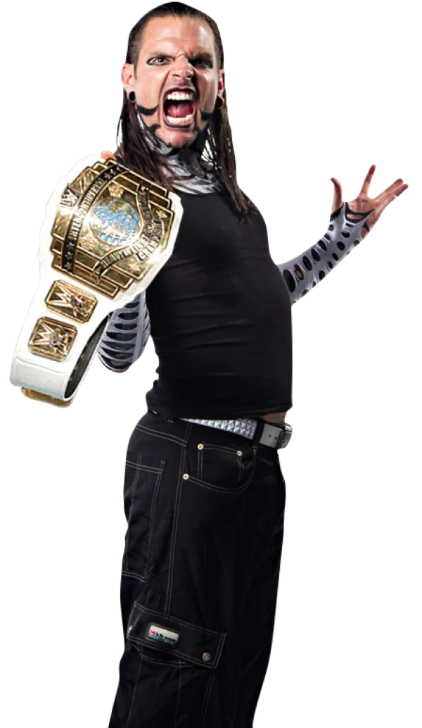 Jeff Hardy Holding WWE Intercontinental Championship Belt PNG