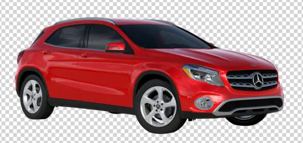 Red Mercedes-Benz GLA SUV PNG Transparent Background
