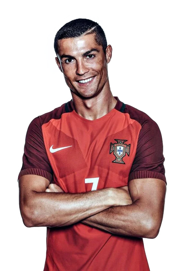 Cristiano Ronaldo Smiling Portugal Jersey PNG