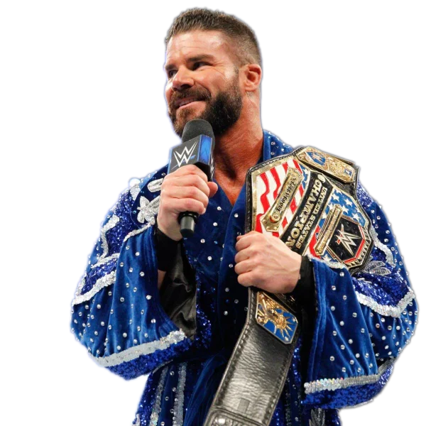 Bobby Roode Holding WWE United States Championship Belt and Microphone PNG