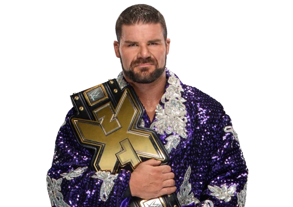 Bobby Roode Holding NXT Championship Belt in Purple Robe PNG