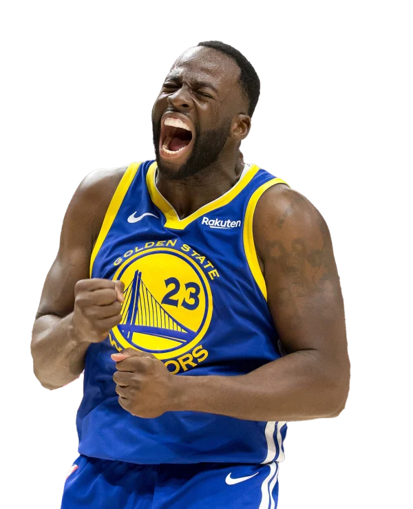 Draymond Green Yelling in Golden State Warriors Jersey PNG