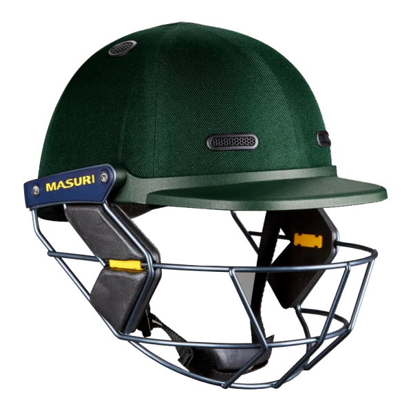 Dark Green Masuri Cricket Helmet PNG