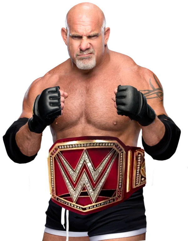 Goldberg with WWE Universal Championship Belt PNG