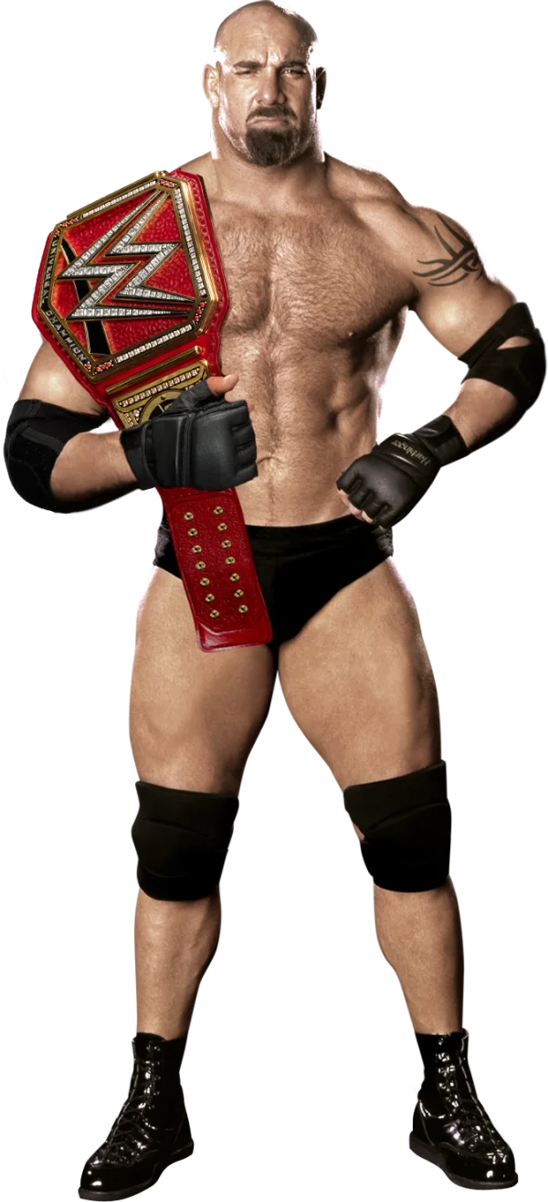 Goldberg Holding WWE Universal Championship Belt PNG