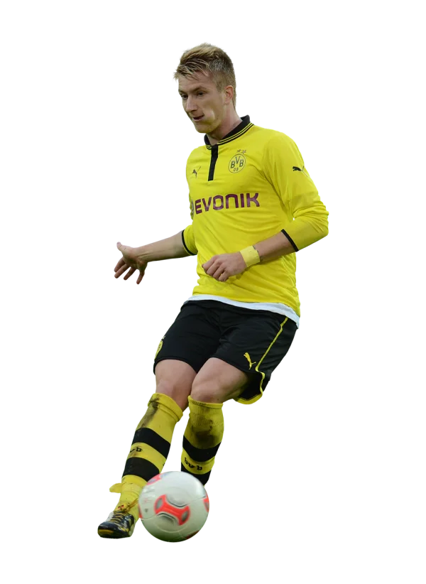 Marco Reus Borussia Dortmund Player Dribbling Soccer Ball PNG