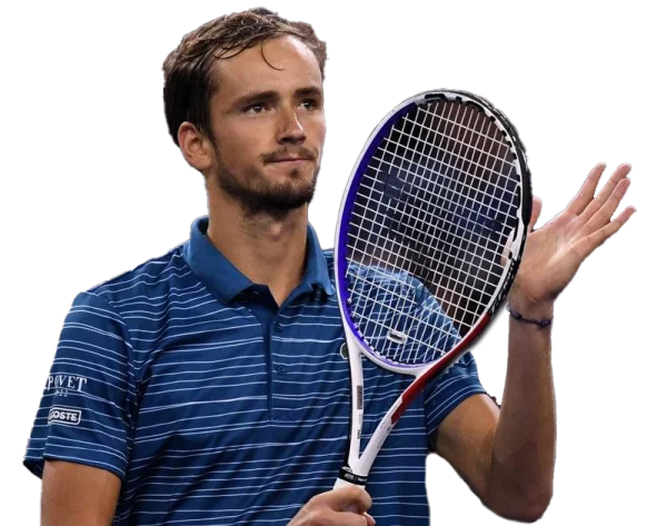 Daniil Medvedev Holding Tennis Racket PNG