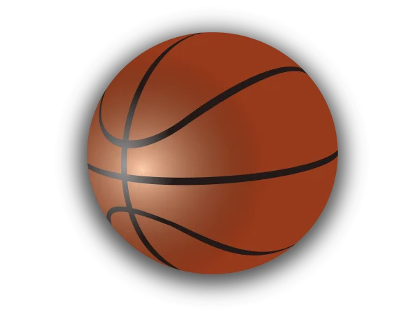 Basketball with Gray Border PNG
