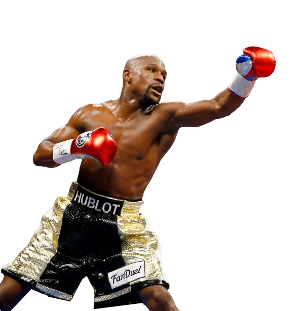 Floyd Mayweather Jr. Boxing Punch Pose PNG