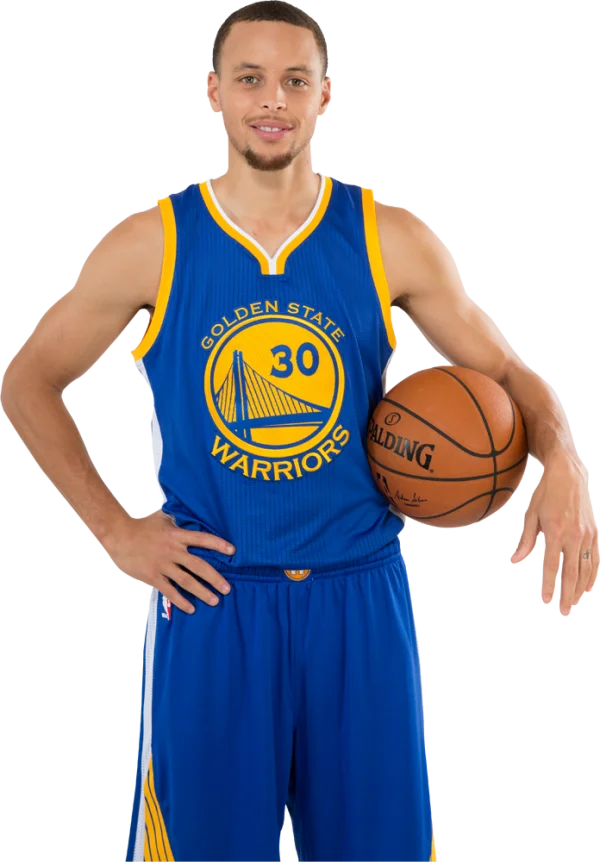 Stephen Curry Golden State Warriors Jersey with Basketball PNG