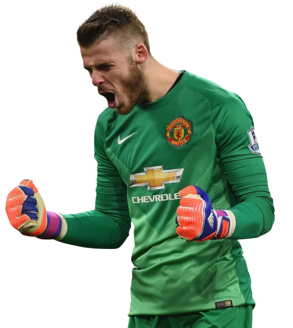 David De Gea Manchester United Goalkeeper Celebrating PNG