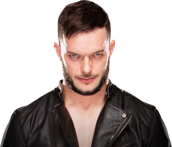 Finn Balor Wrestler in Black Leather Jacket PNG