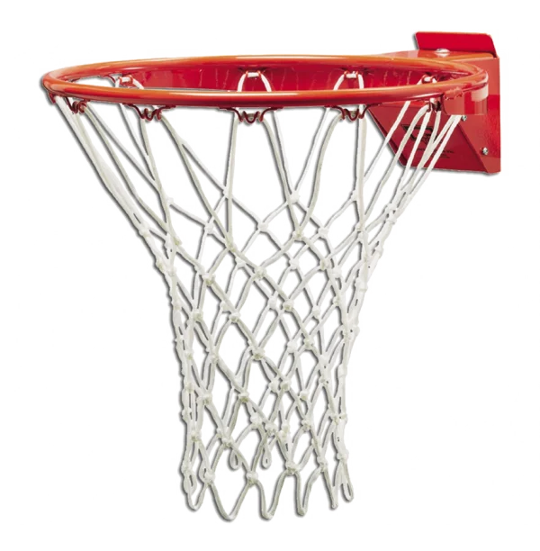Red Basketball Hoop with White Net PNG