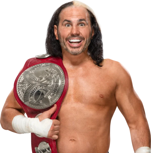 Matt Hardy Holding Red Wrestling Championship Belt PNG