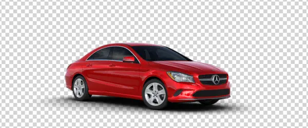 Red Mercedes CLA Car PNG Transparent Background