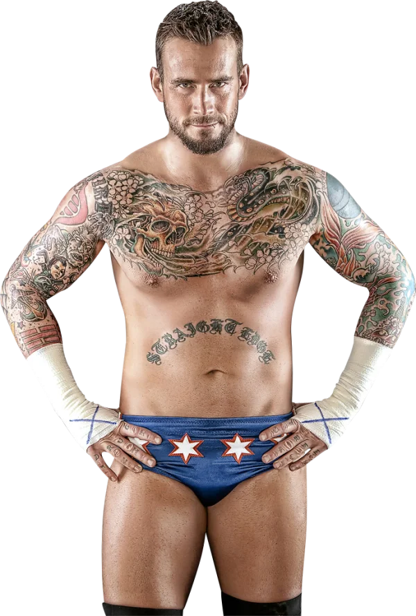 CM Punk Full Body Professional Wrestler PNG