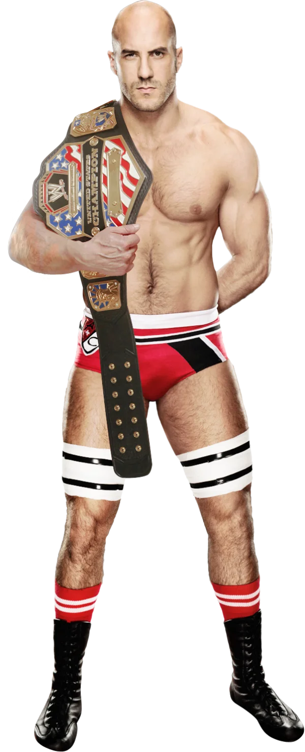 Professional Wrestler Cesaro with WWE United States Championship Belt PNG